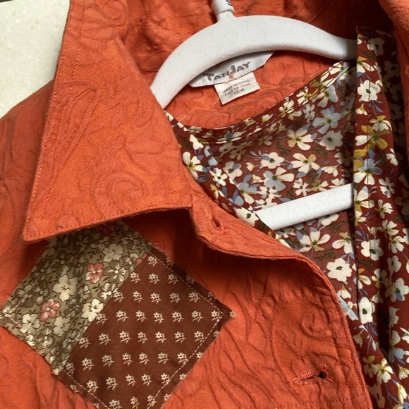 ✨ RARE granny patch work floral UPCYCLED boho jacket southwestern cabin vibe - Picture 16 of 16